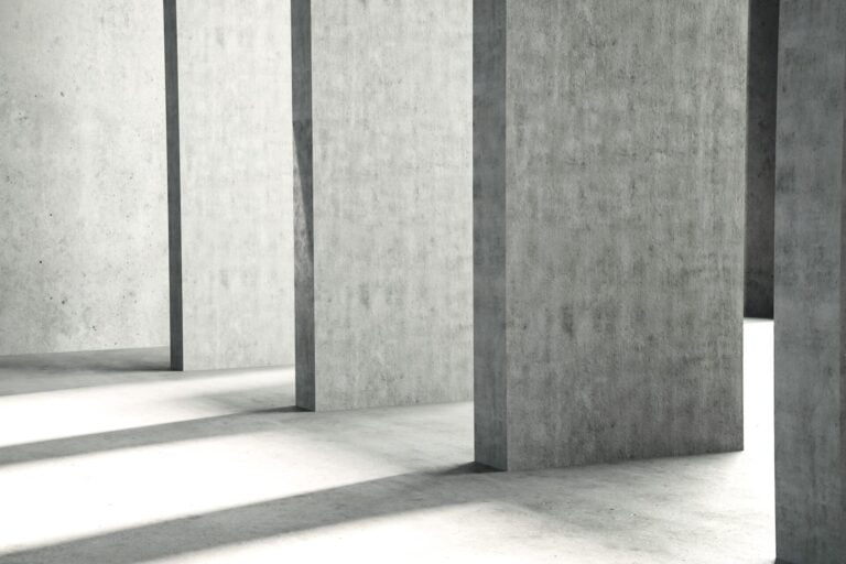 Grey modern concrete poles in a minimalist design