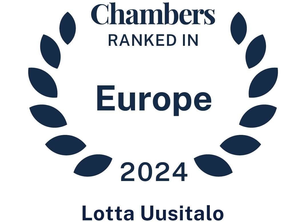 Lotta Uusitalo ranked in chambers europe logo