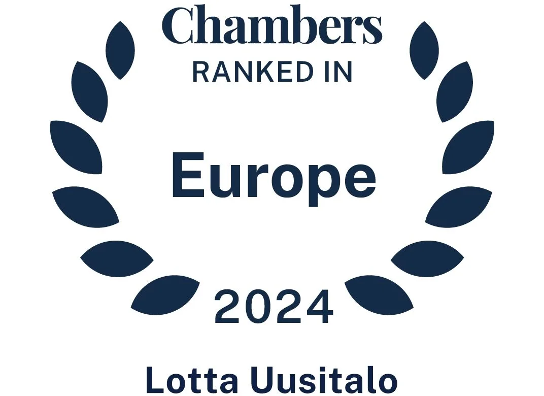 Lotta Uusitalo ranked in chambers europe logo